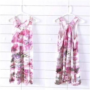 Cynthia Rowley White Silk Watercolor Shift Dress